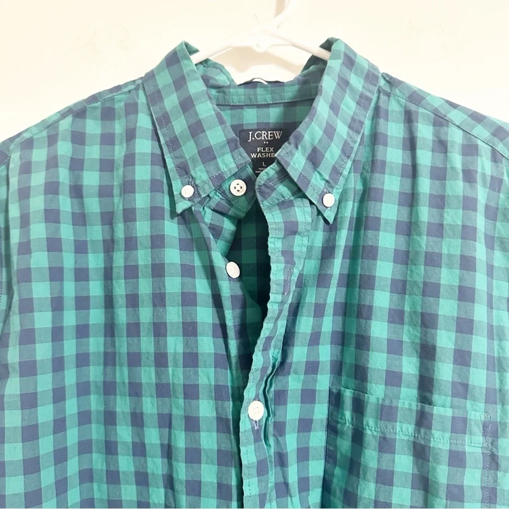 J. Crew Flex Washed Slim Button Down Long Sleeve Casual Shirt Stretch